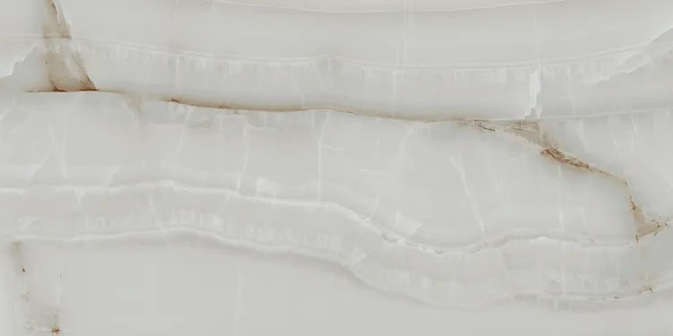 Vloertegel/wandtegel Serene Onyx Bianco 60x120cm hoogglans gerectificeerd